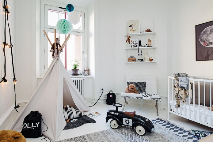 Chambre de bébé de style scandinave