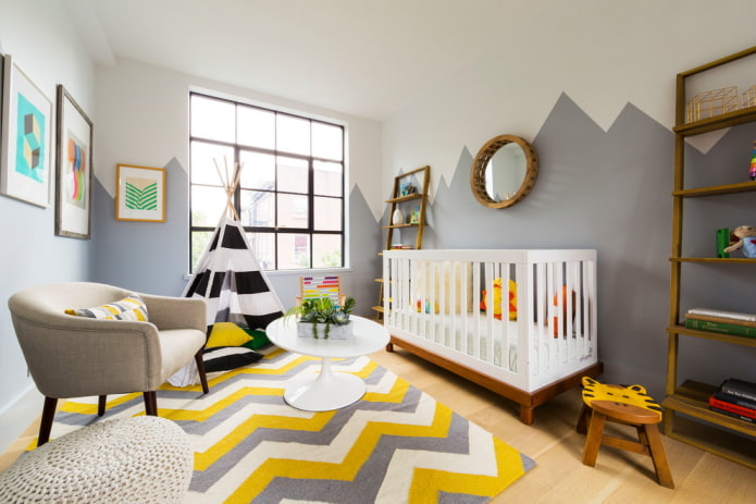 Décoration et textiles dans une chambre d'enfant