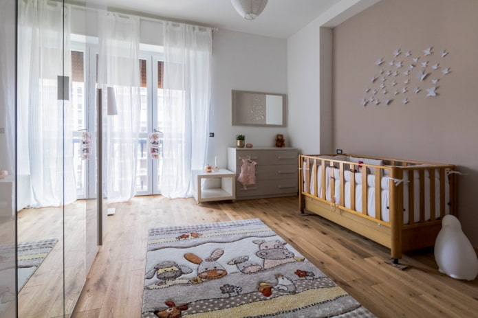 Décoration et textiles dans une chambre d'enfant