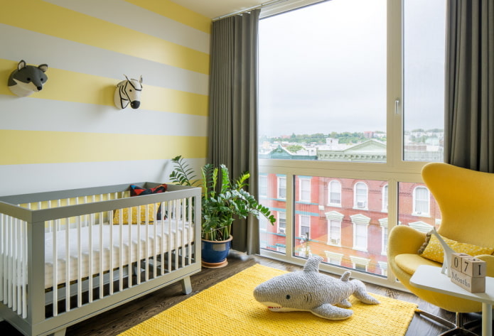 Schéma de couleurs pour la conception d'une chambre de bébé