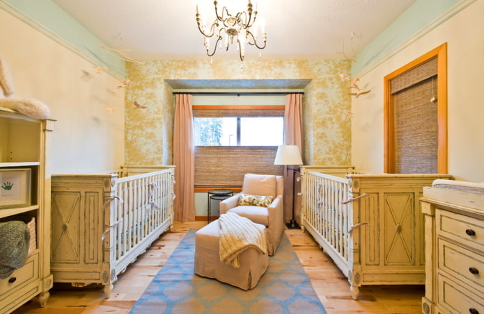 Chambre de bébé style shabby chic