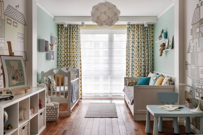 Aménagement d'une petite chambre pour enfants de différents sexes