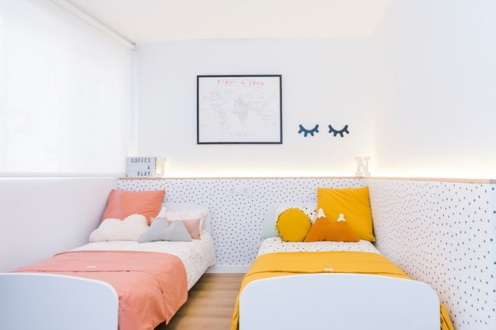 Aménagement d'une petite chambre pour enfants de sexes différents