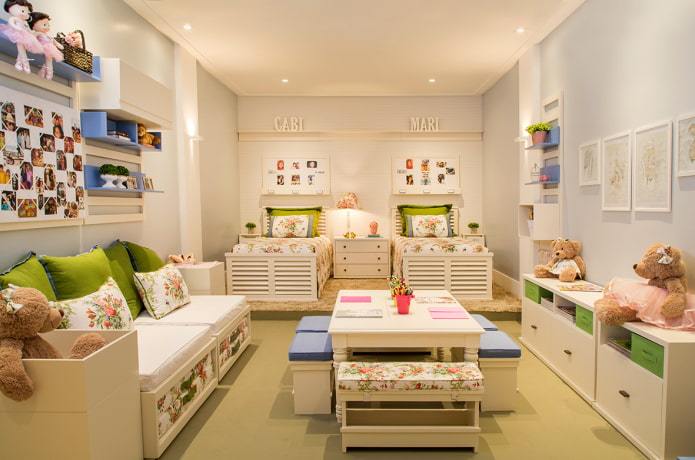 conception d'une chambre pour trois filles