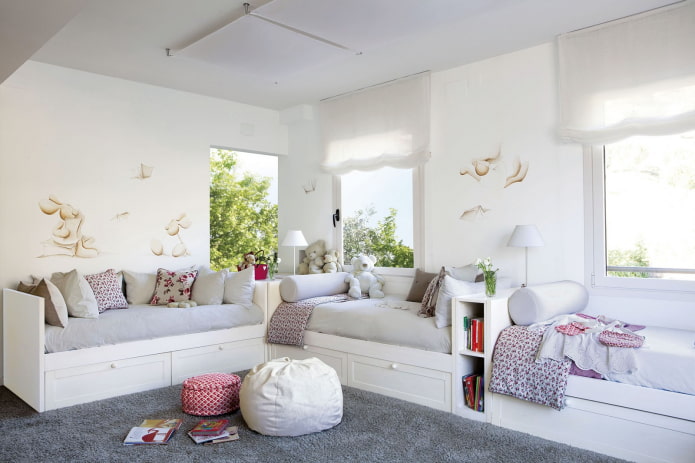 conception d'une chambre pour trois filles