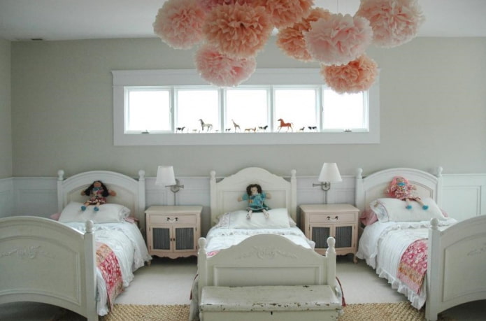 conception d'une chambre pour trois filles