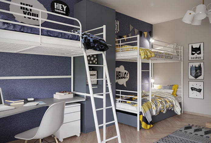 Aménagement d'une chambre pour trois enfants
