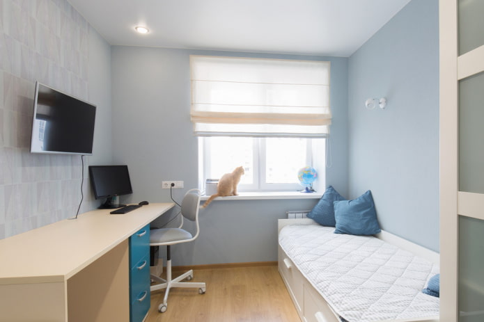 Chambre d'enfant aux tons bleus