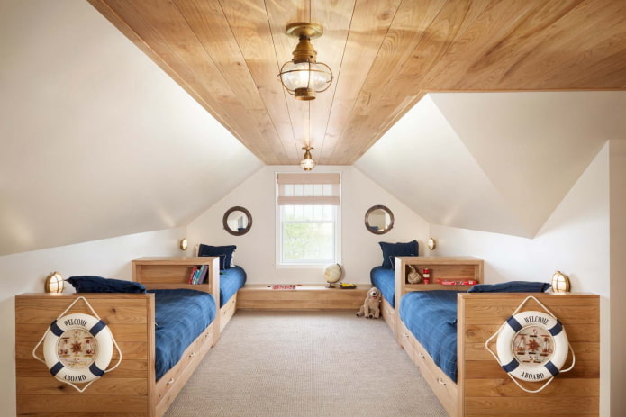 Couleurs d'une chambre d'enfant de style marin