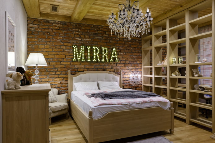 Intérieur d'une chambre de fille de style loft