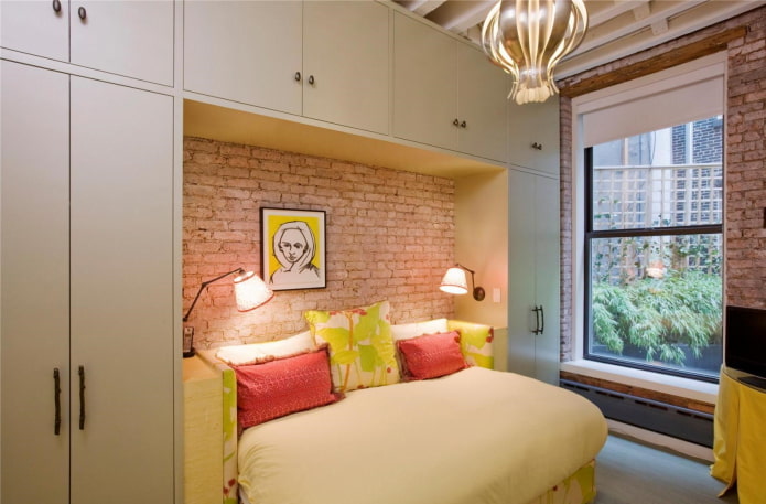 Intérieur d'une chambre d'adolescente de style loft