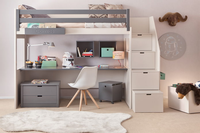 lit superposé dans une chambre pour un enfant
