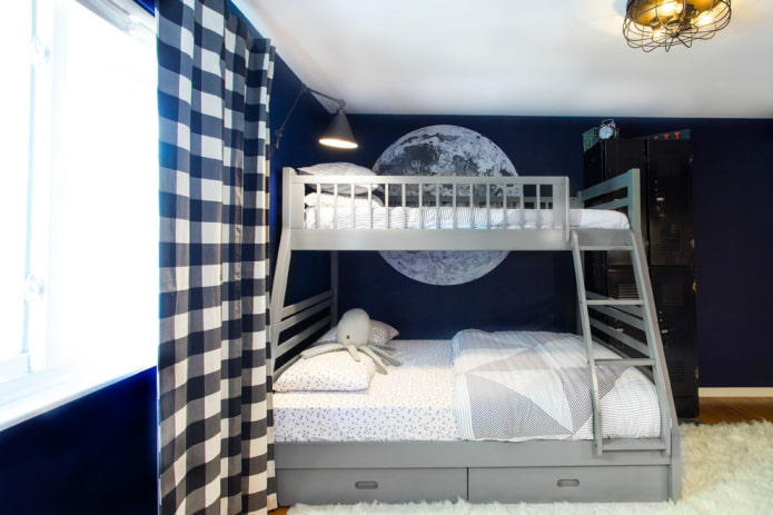 Modèle de lit superposé dans une chambre d'adolescent