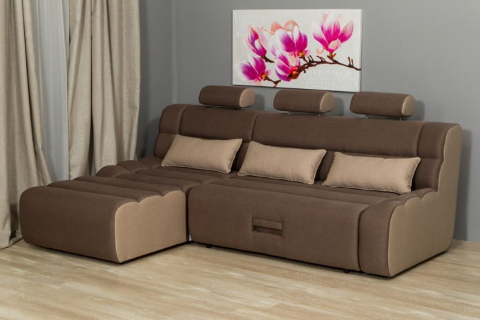 canapé pliant avec appuis-tête à l'intérieur