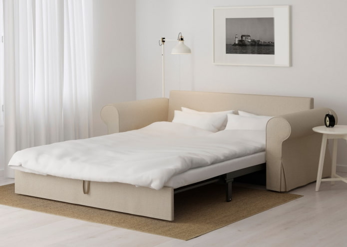canapé pliant avec accoudoirs à l'intérieur