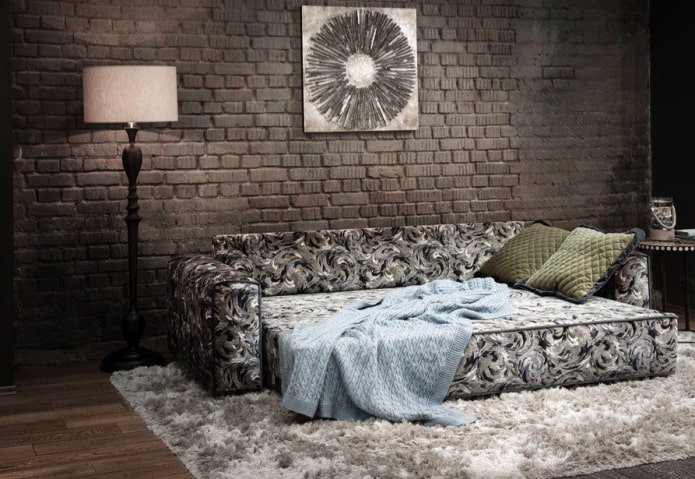 canapé-lit de style loft