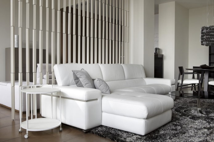 modèle de canapé avec un ottoman de style high-tech