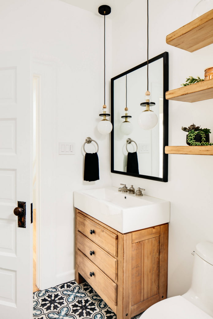 Style scandinave dans la salle de bain
