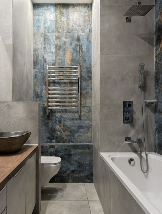 Cloison dans la salle de bain