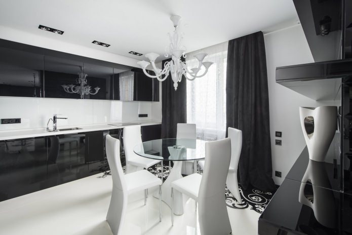 lustre blanc à l'intérieur de style Art déco