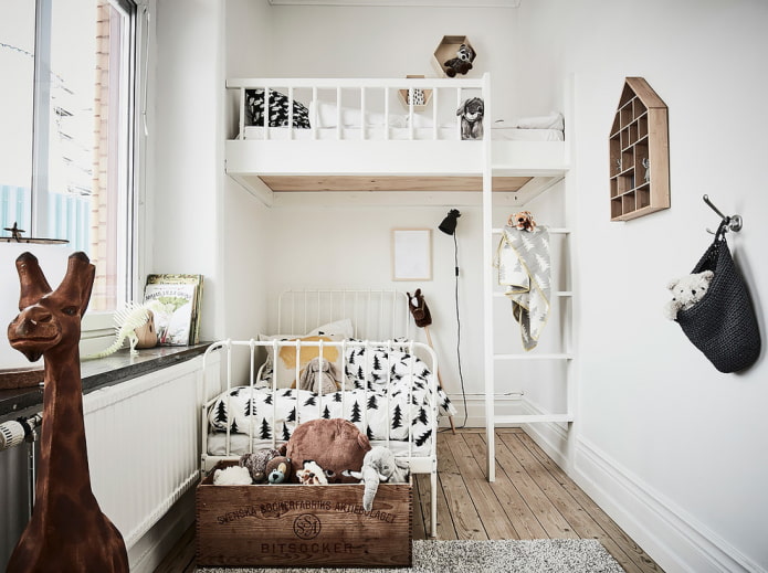 intérieur d'une chambre pour deux enfants