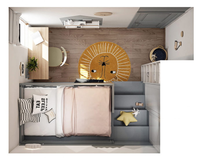 Aménagement d'une chambre d'enfant de 10 m²