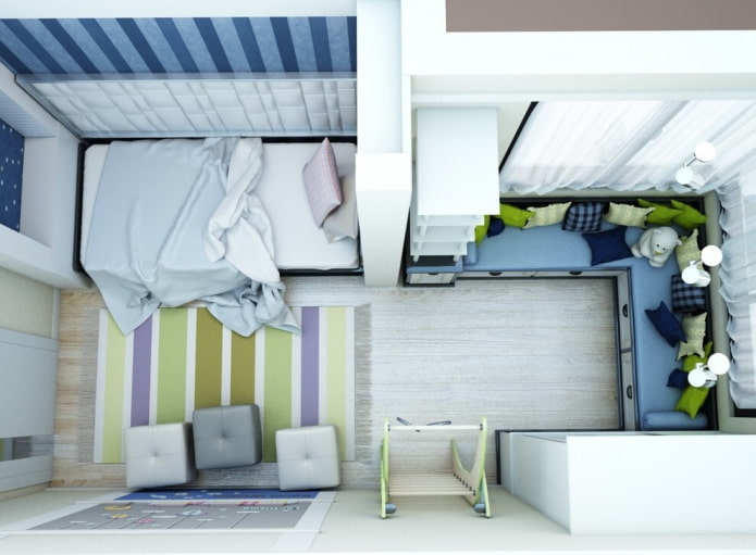 Aménagement d'une chambre d'enfant de 10 m²