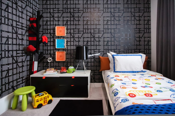 conception d'une chambre de garçon