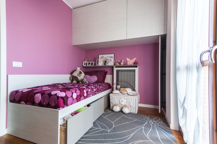 agencement des meubles dans une chambre d'enfant de 10 m²