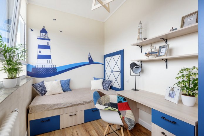 Chambre d'enfant pour un écolier