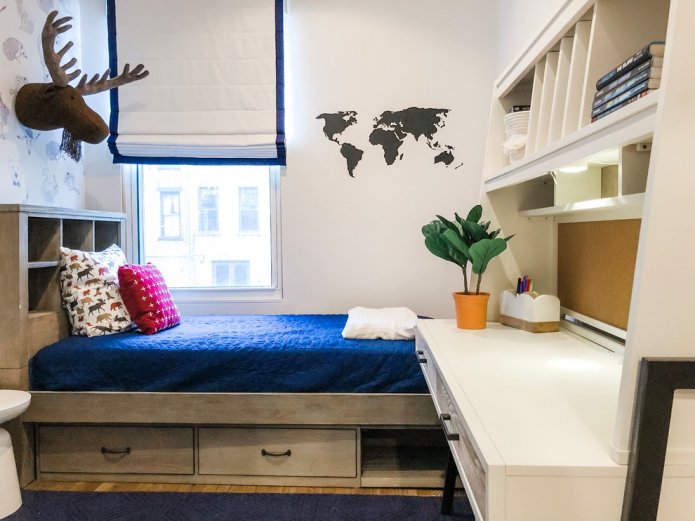 Conception d'une chambre de 9 mètres carrés pour un garçon