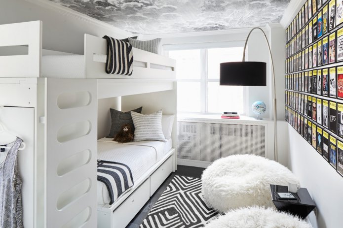 chambre de 9 mètres carrés pour deux enfants