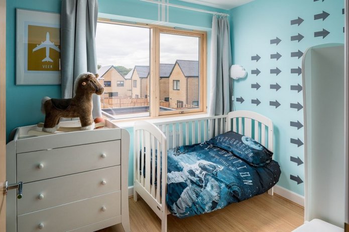 Conception de chambre à 9 carrés pour un garçon