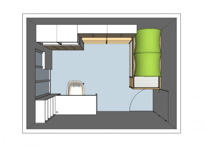 Aménagement d'une chambre d'enfant 9 carrés