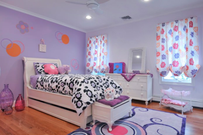 chambre lilas pour une fille
