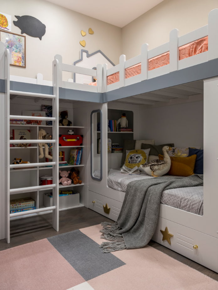 lit superposé dans une chambre d'enfant