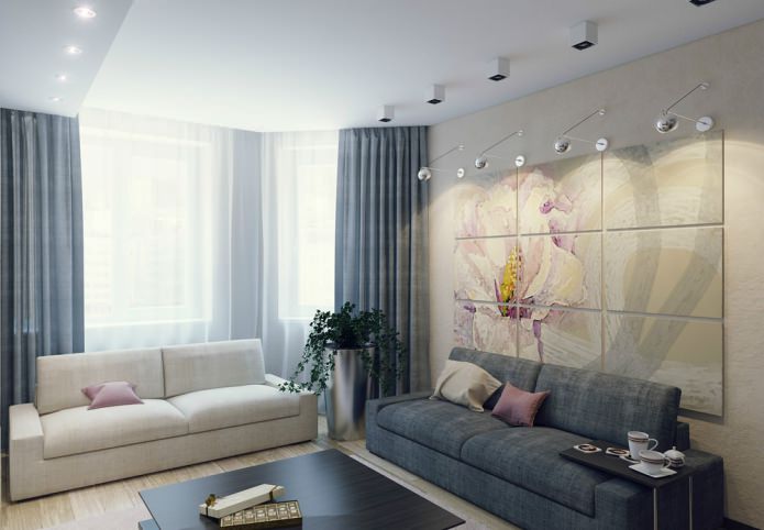 conception d'un appartement de deux pièces de 50 m².