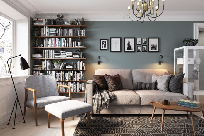 Aménagement d'un salon dans un appartement de deux pièces