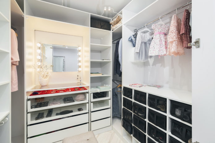 Aménagement intérieur de l'armoire