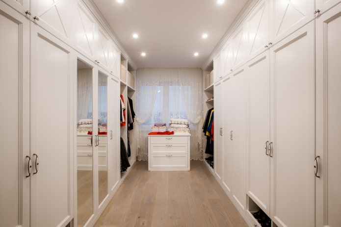 dressing in the dressing room interior
