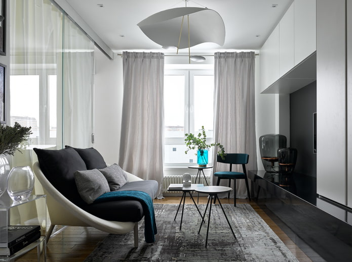Salon carré de 16 m²