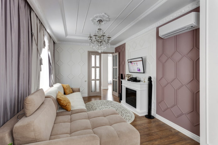 Salon rectangulaire de 16 m²