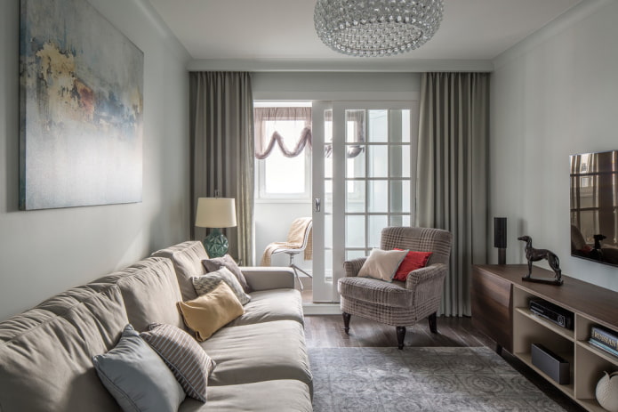 meubles d'un hall de 18 carrés