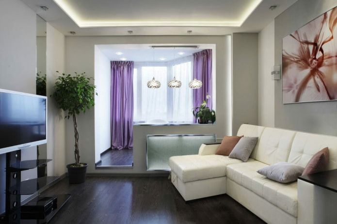 Salon de 18 m² avec balcon