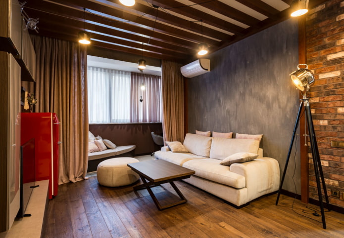 Salon de 18 m² avec balcon