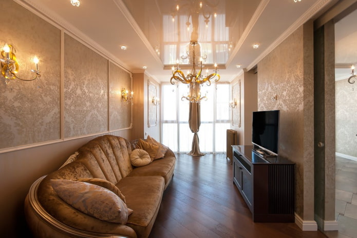intérieur d'un hall rectangulaire de 18 carrés