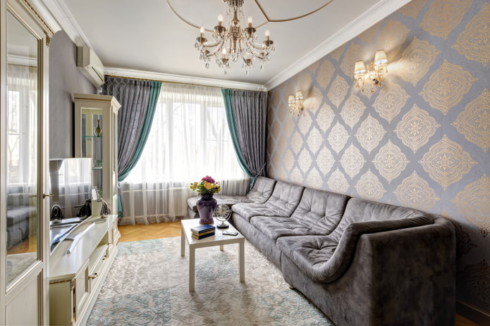 Intérieur d'un hall rectangulaire de 18 cases