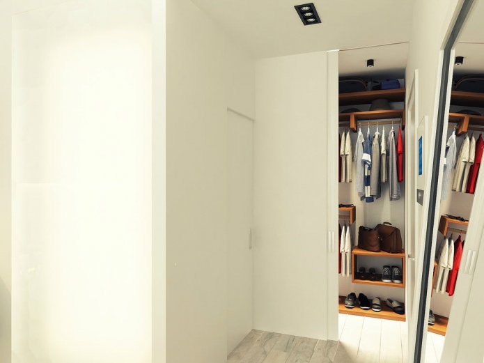 couloir dans le projet de conception d'un studio de 29 m².