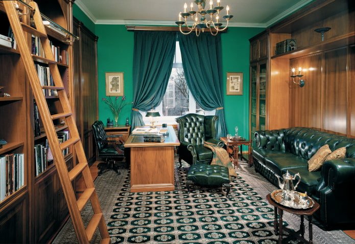 intérieur d'un bureau de style classique