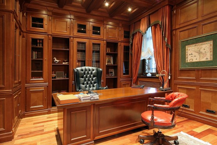 intérieur d'un bureau de style anglais